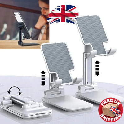 Desktop Tablet Handy Halter Ständer Faltbar Ausziehbar Verstellbar Schreibtisch UK