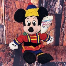Disney Store Nutcracker Mickey Mouse Plush Bean Bag Toy with Tags Collector