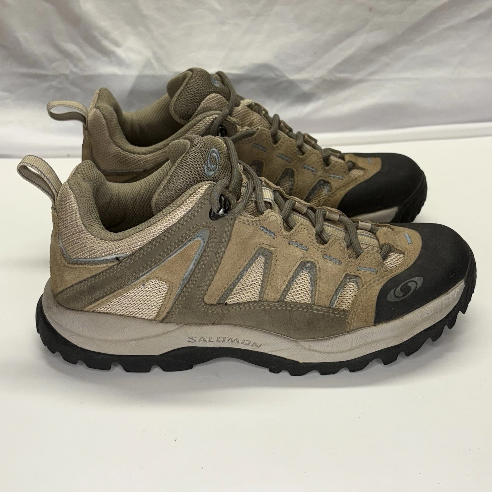 Stivali da trekking Salomon donna Solaris bassi in pelle marrone Contragrip A4 taglia 6
