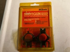 NEW in upopened pkg MILLETT SCOPE MOUNT RINGS QUICK DETACHABLE FOR SHOTGUN