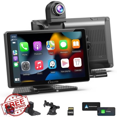 Carpuride 7 inch Portable CarPlay Android Auto Receiver