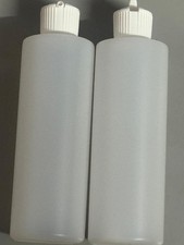 Empty Plastic Cylinder Bottle Flip Top Pour Spout HDPE 100/250/500ML UK SELLER