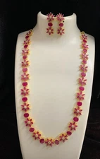 Indian Bollywood Bridal Party Wear Gold Plated Cz Jewelry Set Weding Women RM12