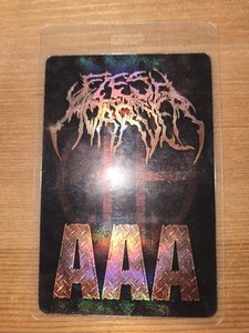 Flesh Hoarder Tour AAA Artist Access Pass Laminate Texas 2023 Metal