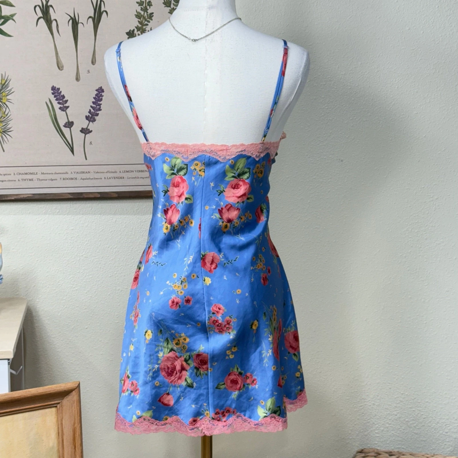 UNDERCOVER Mini abito slip floreale vintage Y2k Victoria's Secret giardino festa fata stravagante M