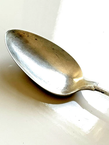 Wallace Sterling Silver Art Deco Large Serving Spoon 8.25" Deer Hallmark Estate