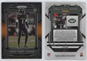2022 Panini Chronicles Prizm Black Orange /75 Ahmad Gardner Sauce Rookie RC