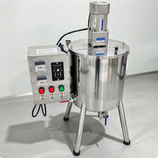220V 30L Jacketed Kettle Stirring Heating Tank Mixer Bottom Discharge Outlet SS