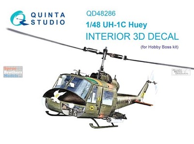 QTSQD48286 1:48 Quinta Studio 3D Decal - UH-1C Huey (HBS kit)
