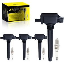 Set of 4 UF751 Ignition Coil Pack  Iridium Spark Plug Compatible with 2014-2...