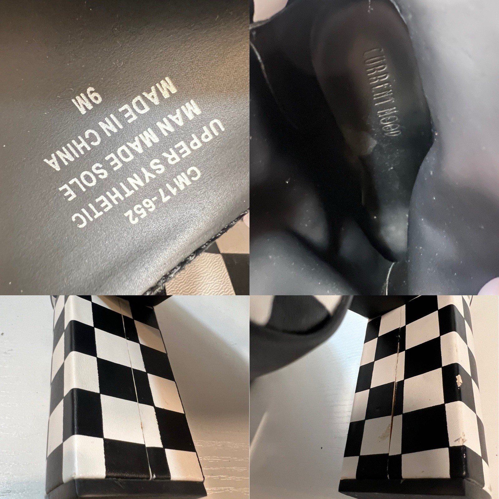 Current Mood Boots 9 Checkered Platform Ankle Boo… - image 22