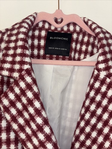Nuevo con etiquetas Abrigo Chaqueta Bloomchic Para Mujer Talla Grande 2XL Boho Chic Rojo Indie Folk 22-24 - Imagen 4 de 10