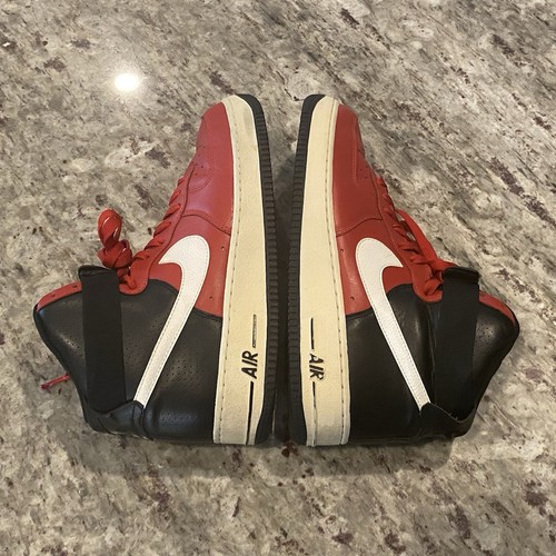 Nike Air Force 1 High Top Shoes – Red/Black – Men’s Size 9 – Style 315121-009 - Picture 10 of 13