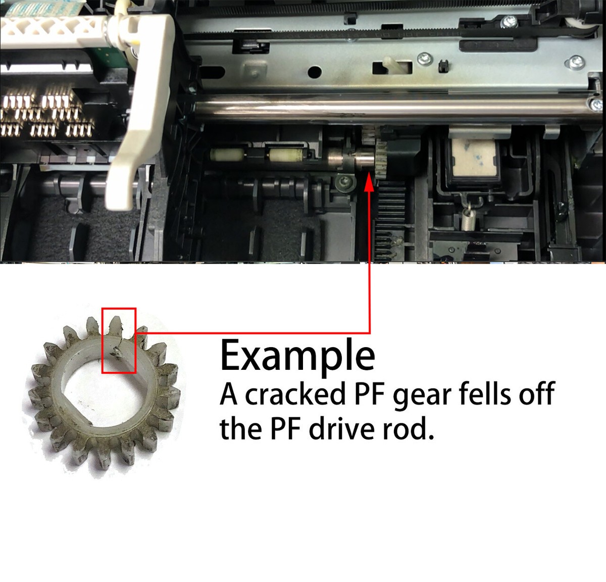 BCH Paper Feed Gear (PFG) for HP 8000 Series - Fix HP OfficeJet