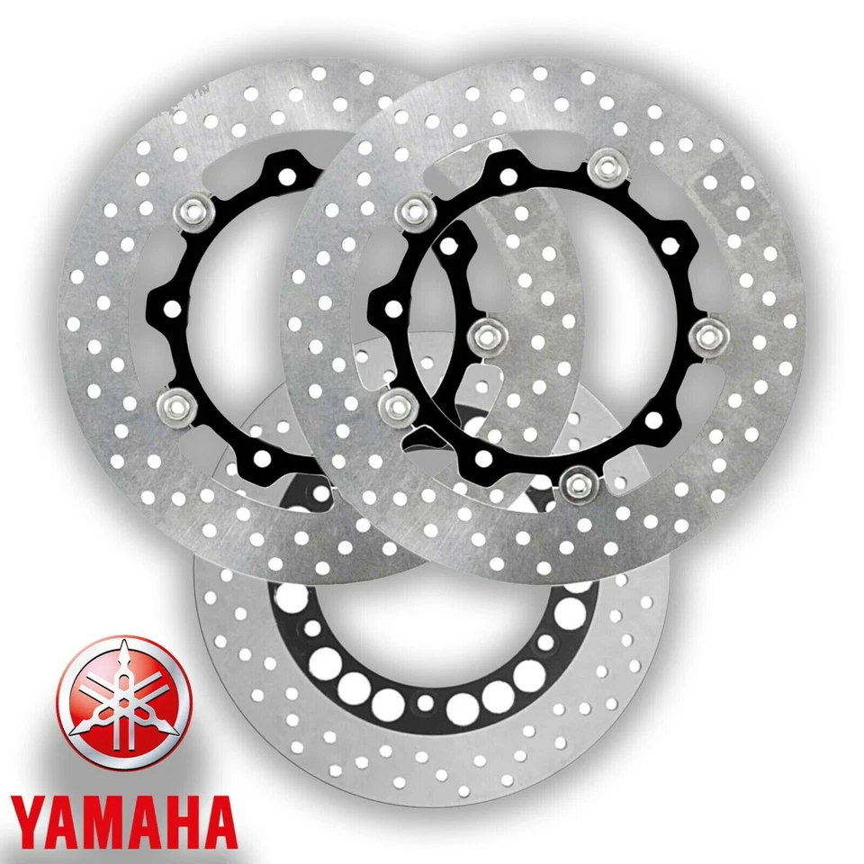 Set N3 Disques de Frein N3 Plaquettes Pour Scooter Yamaha T Max 500 Du 2004 2007 - Photo 2/4