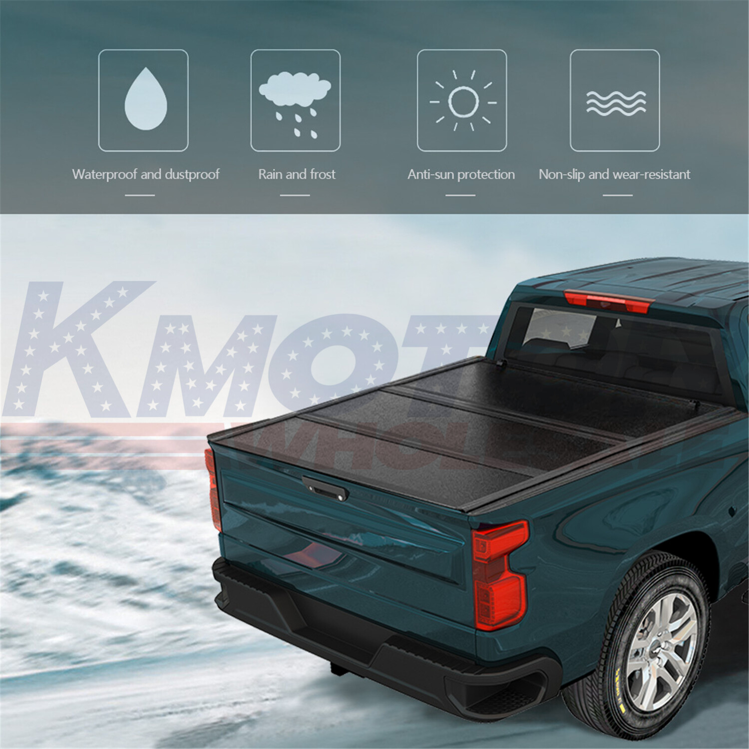 Hard Solid TriFold Tonneau Cover 6FT Short Truck Bed For Toyota