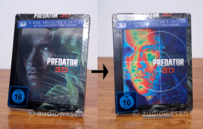 PREDATOR 3D 2D Lenticular Steelbook DE Limited Blu OOP 1st Release NEW +Sleeve