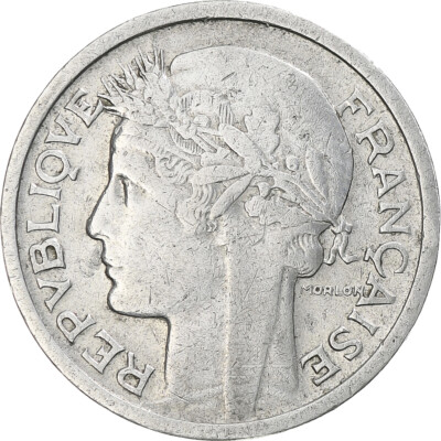 [#369294] Münze, Frankreich, Morlon, Franc, 1948, Beaumont - Le Roger, S+, Alumi