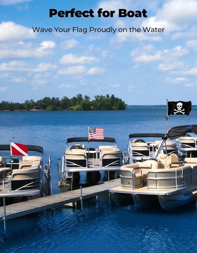 Durable 316 Stainless Steel Boat Flag Holder with 360° Rotation - Easy Install - Picture 8 of 9