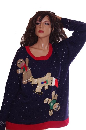 Womens GINGERBREAD Men Funny Ugly 
