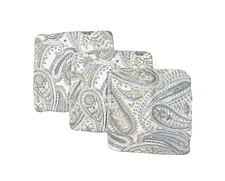 Set of 3 Luxury Pillowcases Throw Pillow Covers Shams Paisley Zip Euro Tapestry