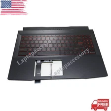 New Upper Case Palmrest Red Backlit Keyboard For MSI Katana GF66 MS-1581 MS-1582