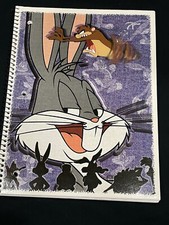 Brand New Vintage 1998 Bugs Bunny Looney Tunes Notebook Wide Rule 60 Sheets