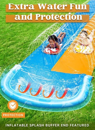JOYIN 20ft x 62in Slip and Slide Water Slide with 2 Bodyboards, Summer Toy | AU - Picture 4 of 8