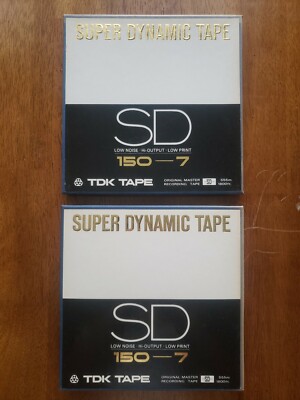 2 TDK Super Dynamic Recording Tape SD 150-7 555m 1800ft Original Master Vintage 