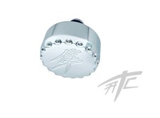 HAYABUSA CHROME DIAMOND CUT KANJI YOKE PLUG CAP 1999 SUZUKI HAYABUSA