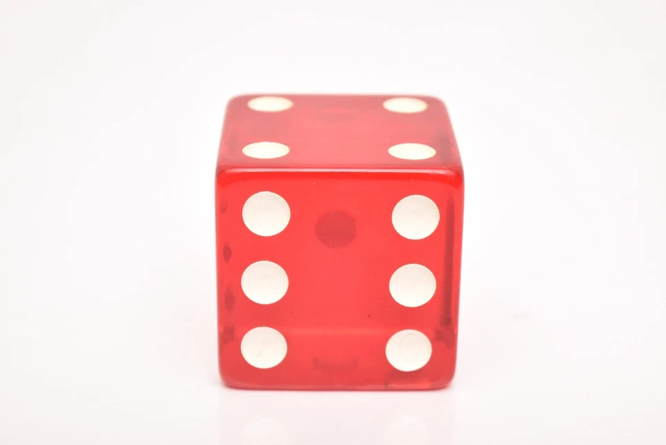 ¿Baquelita Jumbo grande vintage roja profunda cereza? Dados translúcidos 2" Foto 2 de 4