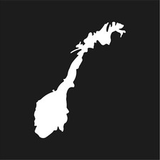 Norway country outline Vinyl Decal Laptop Car Window Sticker