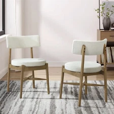 Modern Upholstered Dining Chairs Kitchen Dining Room, Set of 2