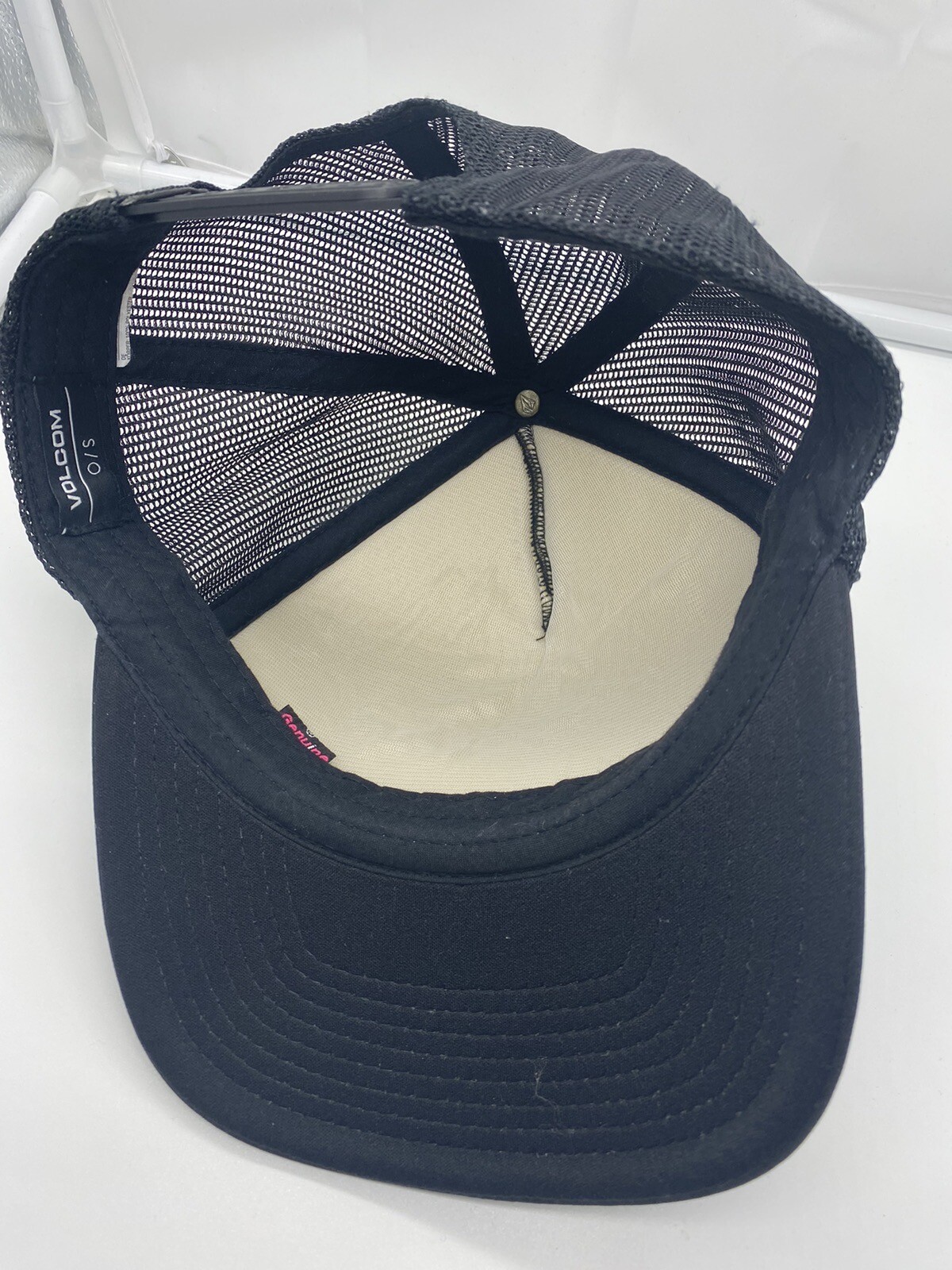 Volcom Black Adjustable Baseball Cap Trucker Hat … - image 5