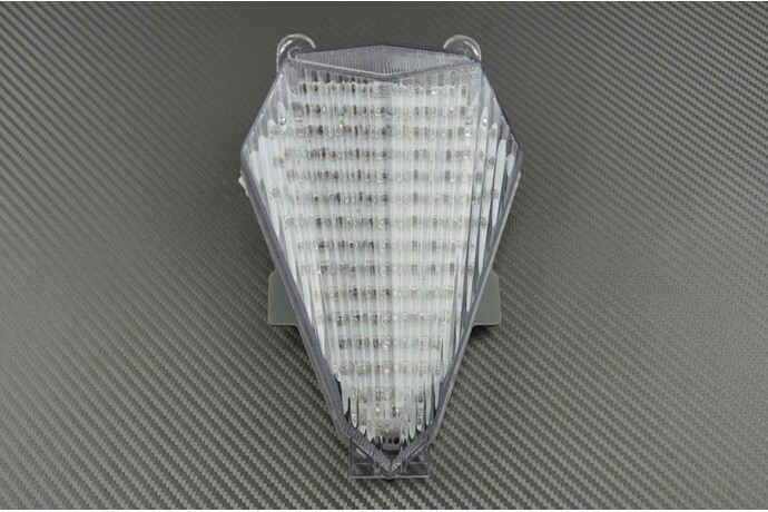 Feu arrière LED R6 2007 transparent avec clignotants intégrés look épuré