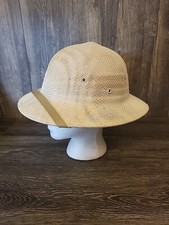 Vintage GTH Golf Tennis Headwear Hat Jungle Safari Pith Helmet Woven Mesh Hard