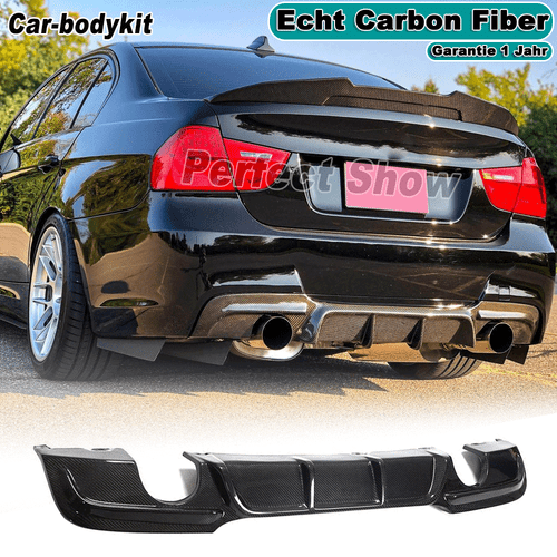 Spoiler diffusore posteriore in carbonio adatto per BMW SERIE 3 E90 325i 335i pacchetto M  - Foto 1 di 12