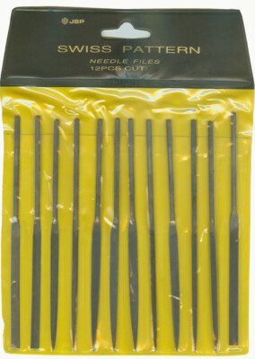 NEEDLE FILES SWISS PATTERN, CUT #2 (Medium) SET OF 12 Assorted shapes(fl2)