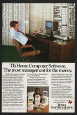 1983 TEXAS INSTRUMENTS Home Computer - Software - BILL COSBY - VINTAGE AD