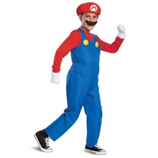 Nintendo Super Mario Brothers Boys Mario Deluxe Costume - 10-12 Large 2444