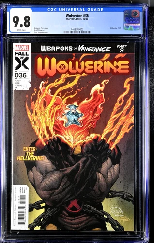 Wolverine #36 (2023) CGC 9.8 NM/MT White Pages Stegman Cover 1st Hellverine