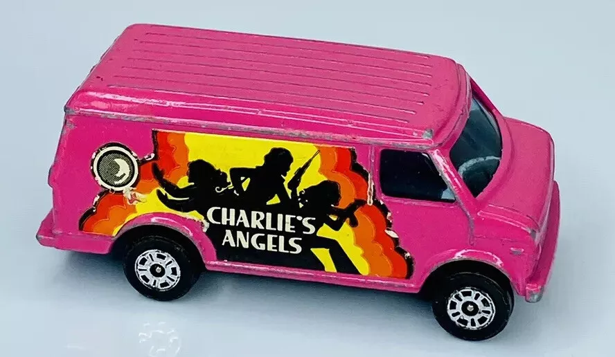 Corgi Junior Vintage 1977 Charlies Angels TV Show Chevrolet Van Pink Diecast
