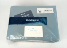 Bedsure Mineral Blue California King Duvet Cover w/ Zipper & 2 Pillow Shams Set