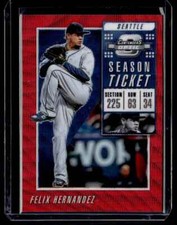 2019 Panini Chronicles Contenders Optic Season Ticket Ruby Wave Felix Hernandez