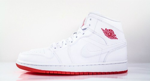 NIKE Air Jordan 1 Mid Prem White Infrared 23 Neon Red 667399 123 Size 10 MJ  NEW | eBay