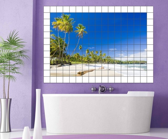 Strand Fliesenaufkleber Fliesenbild Meer Wasser Palmen Fliesen Bad Kuche 8a056 Ebay