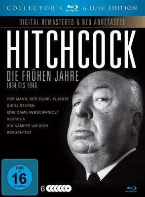 6x ALFRED HITCHCOCK - DIE FRÜHEN JAHRE Berüchtigt REBECCA Ich kämpfe BLU-RAY Box - Bild 1 von 2