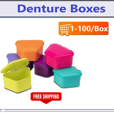 Dental Retainer Case Denture Case, Durable & Similar Large Mouth Guard 1-100/Bx