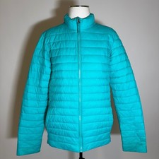 Lands End Girls Size XL 18-20 Quilted Puffer Jacket Winter Coat Teal Gorpcore