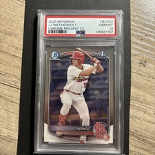 2025 Bowman JJ Wetherholt #BCP22 Chrome Prospects PSA 10 🔥